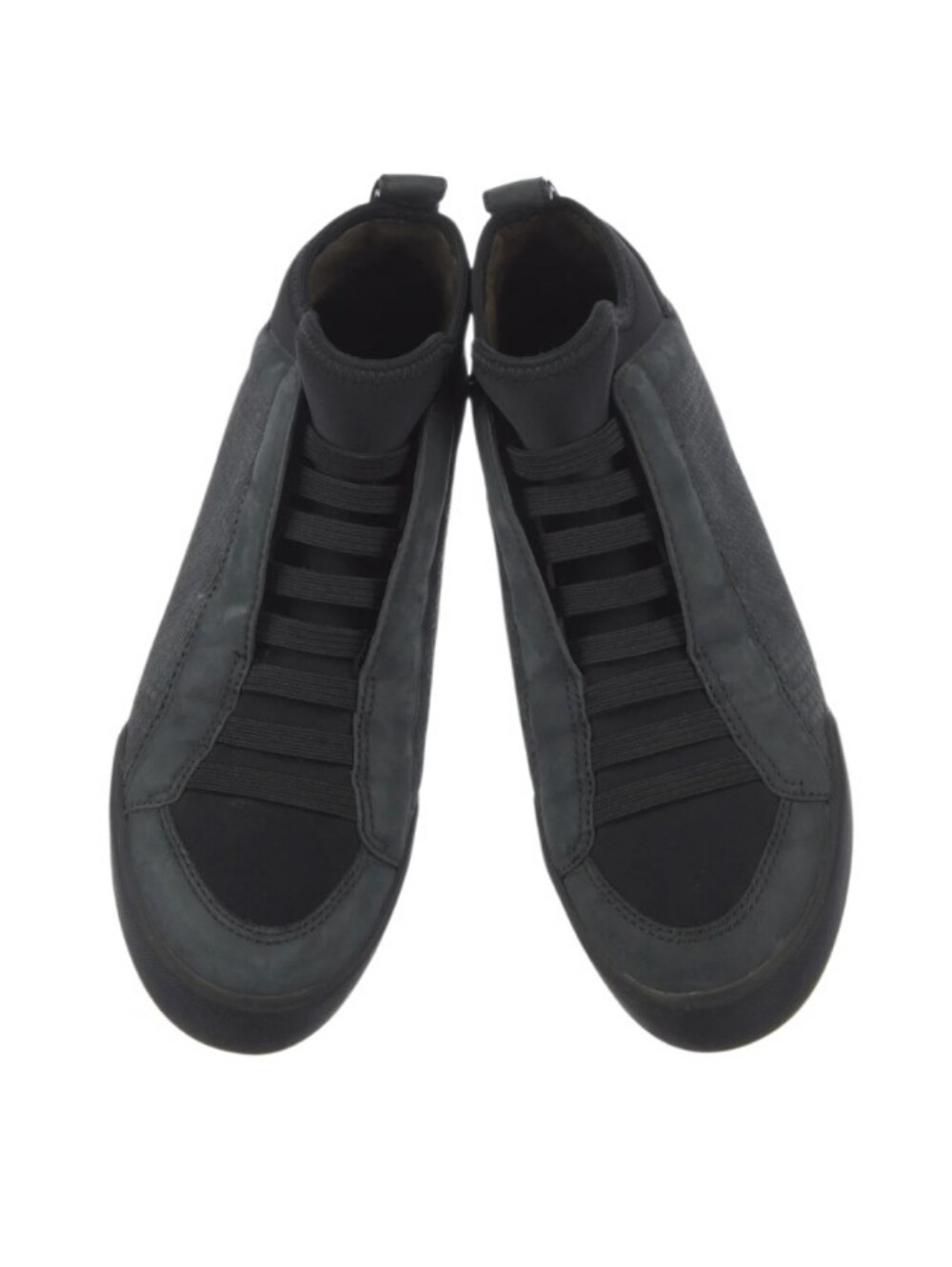 3.1 Phillip Lim Black & Charcoal Slip-On High-Top Sneakers Size 7.5